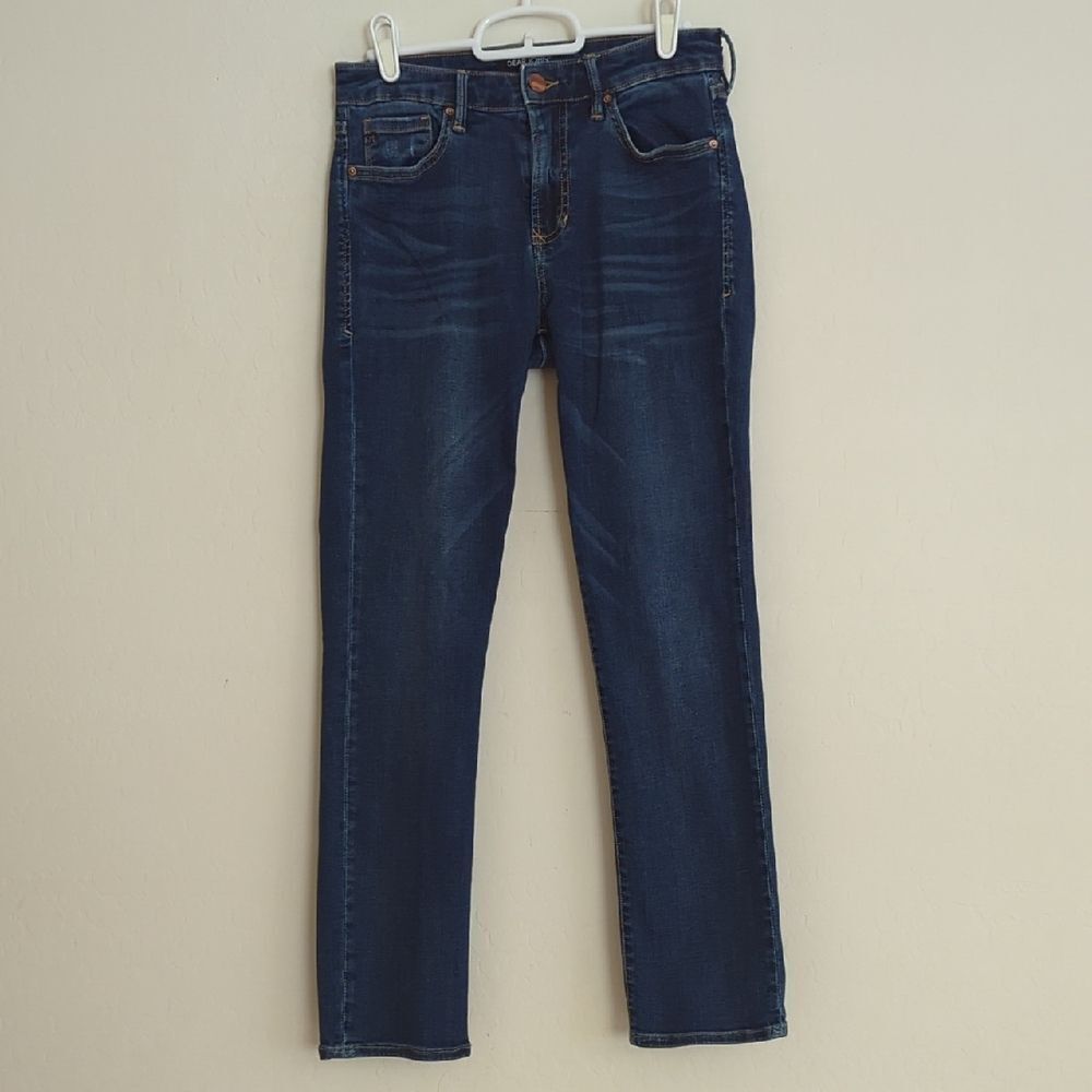 Dear John Blaire Cuffed High Rise Straight Classic Blue Denim Jeans - 26